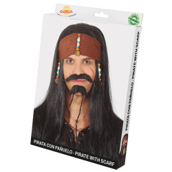 Piraadi parukas koos bandaanaga